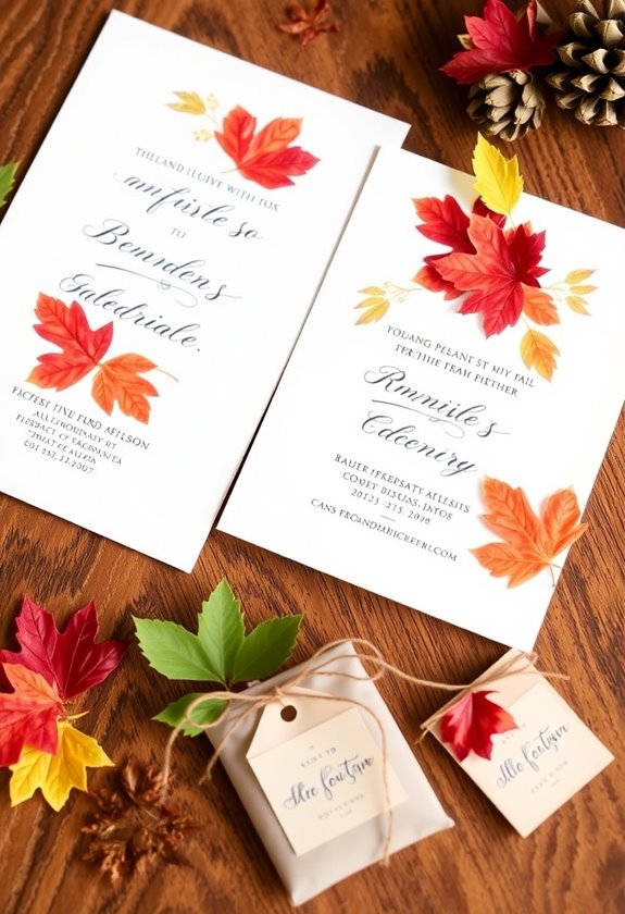 personalized autumn wedding touches
