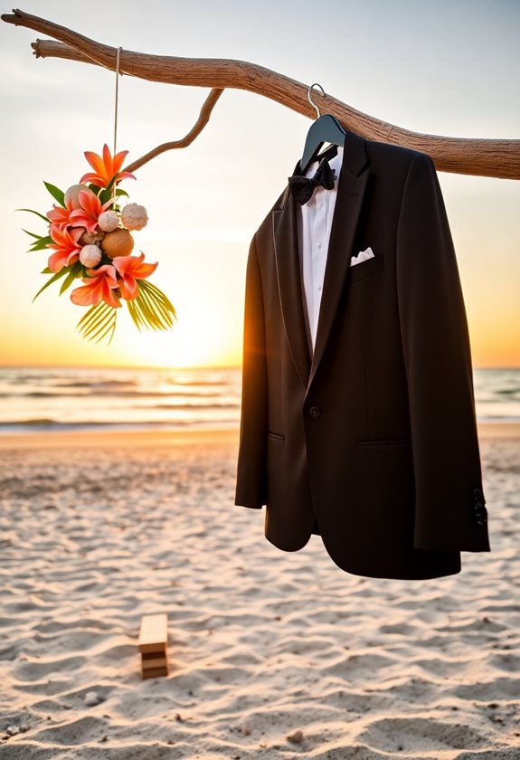 personalized beach wedding tuxedos