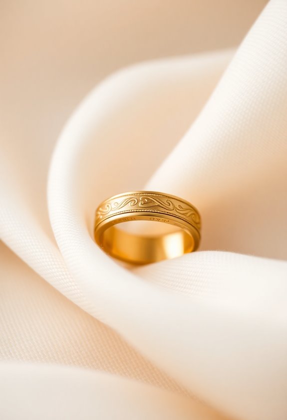 personalized engraved gold band