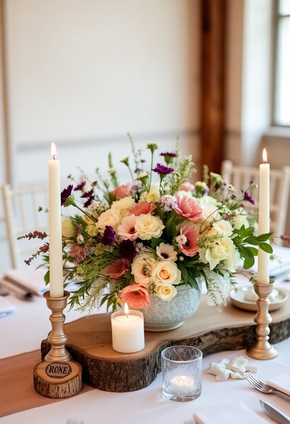 personalized floral centerpiece ideas