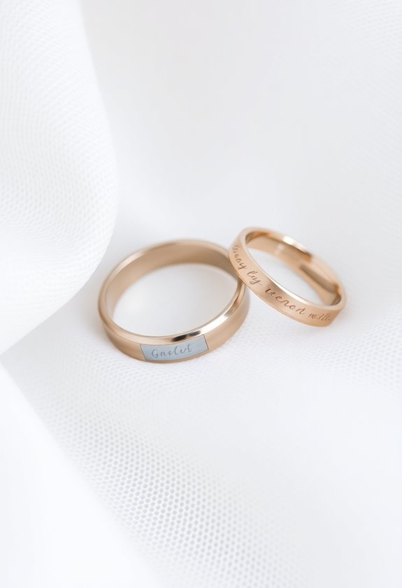 personalized love story rings