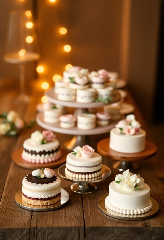 personalized mini cake servings