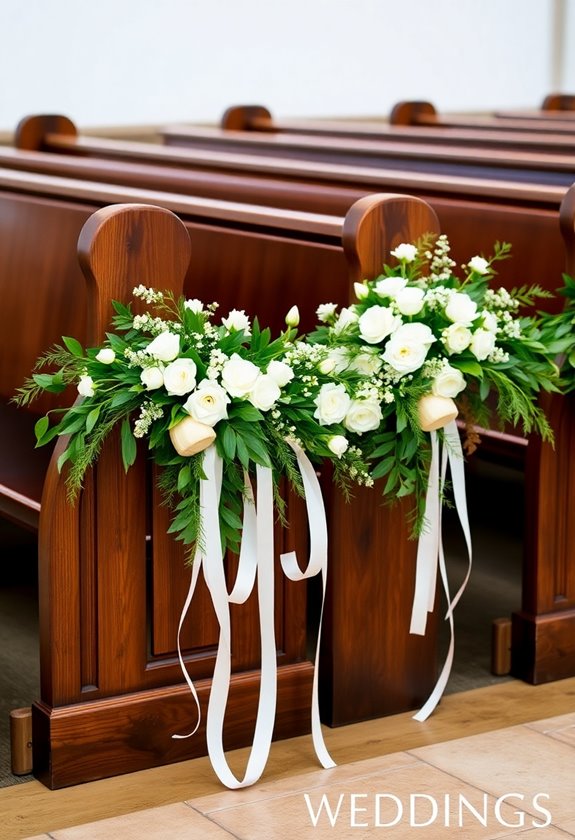 personalized pew decorations ideas
