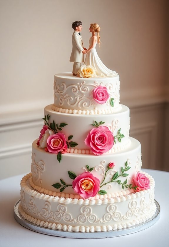personalized wedding cake details
