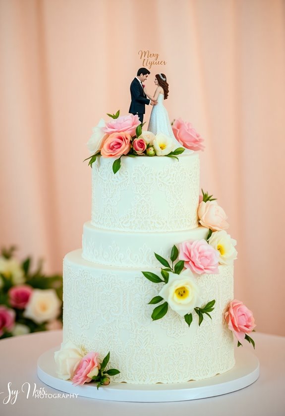 personalized wedding cake details