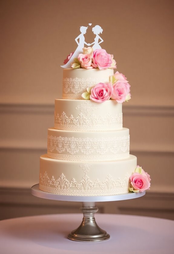 personalized wedding cake details