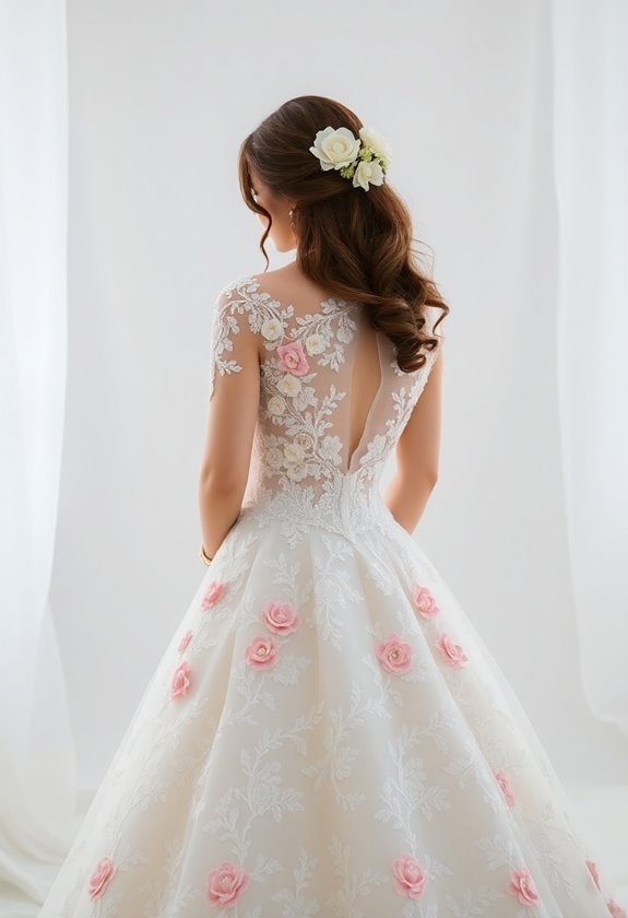personalized wedding dress embroidery