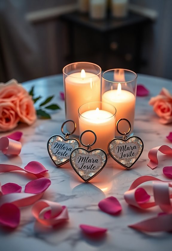 personalized wedding favor keychains