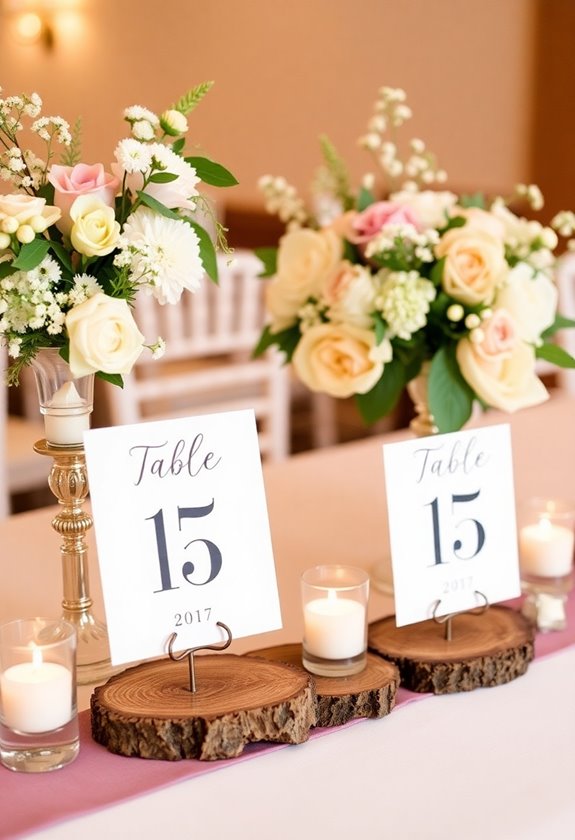 personalized wedding table numbers