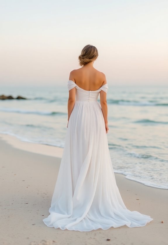 romantic beach wedding attire