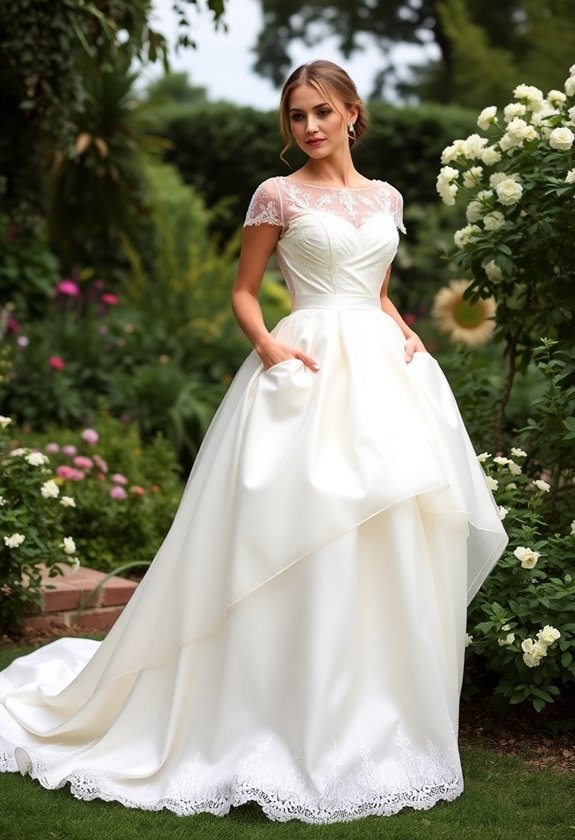 romantic gown with pockets