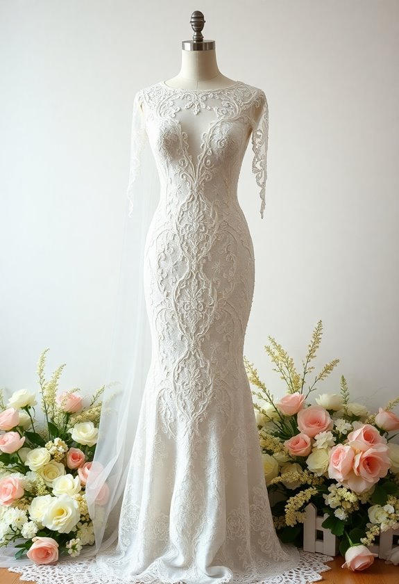 romantic lace mermaid gown