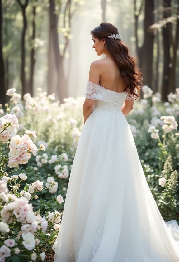 romantic off the shoulder elegance
