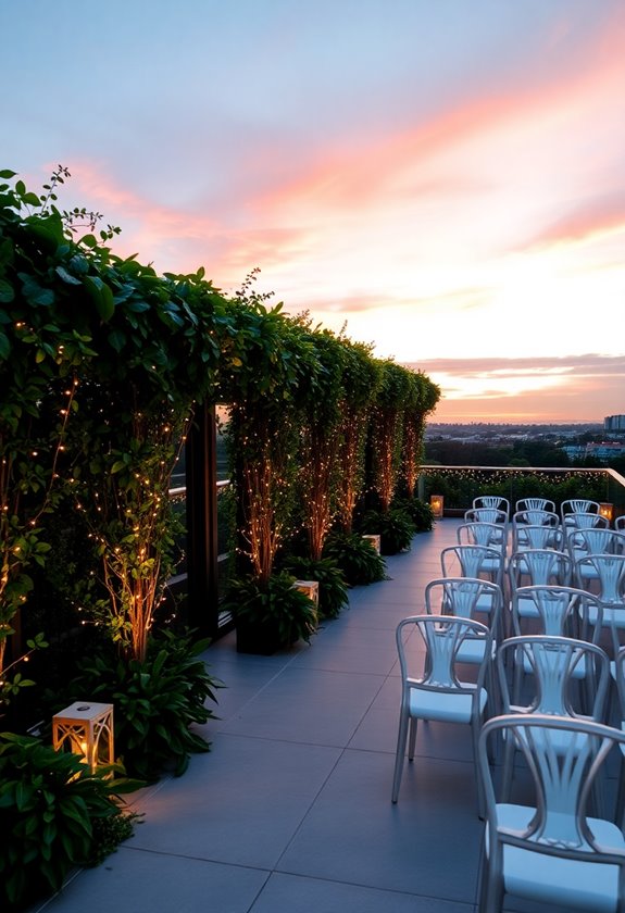 romantic rooftop wedding venue