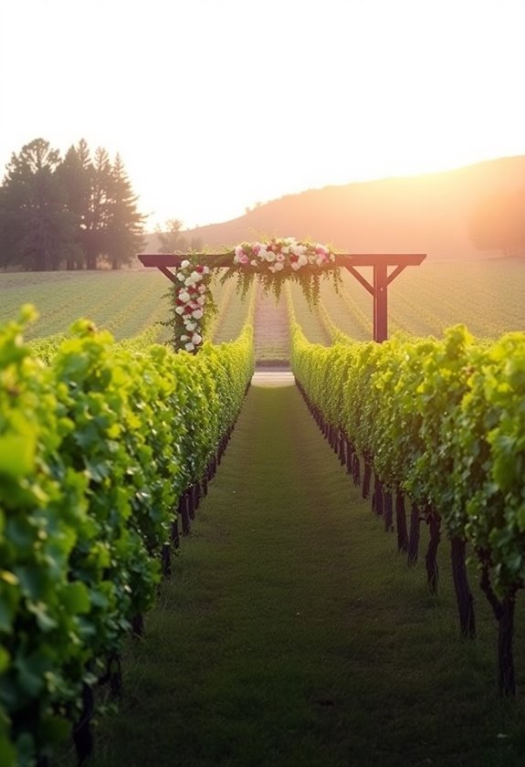 romantic vineyard wedding experience