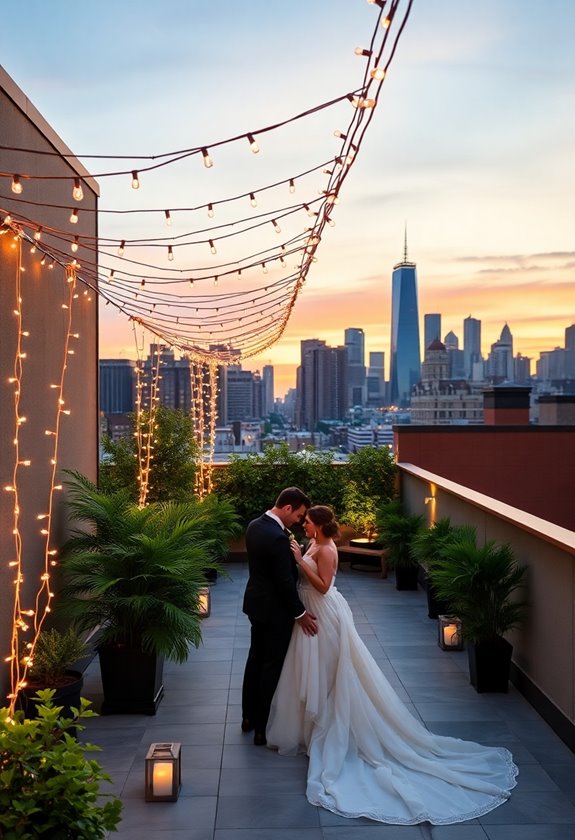 rooftop wedding urban romance