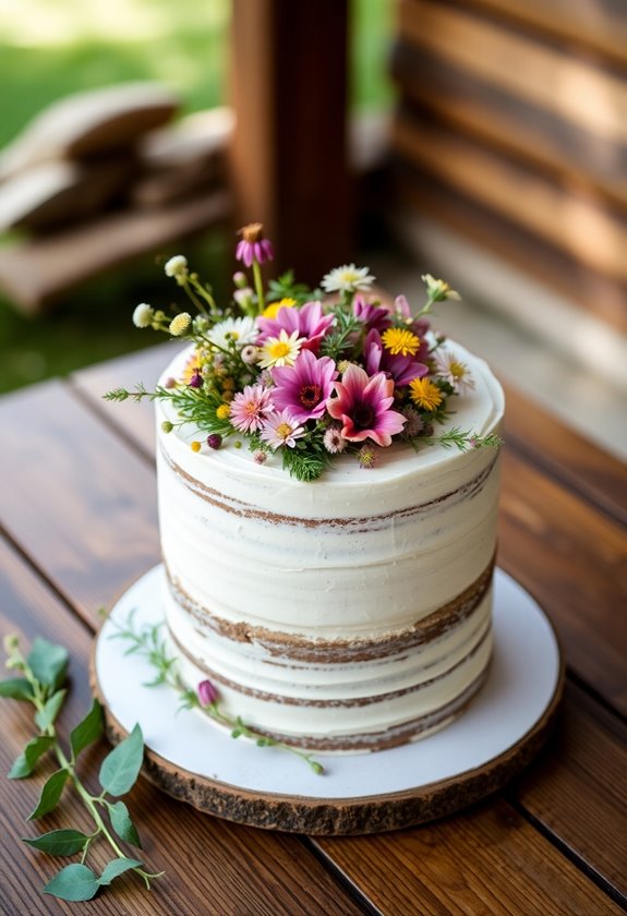 rustic charming homemade wedding cakes