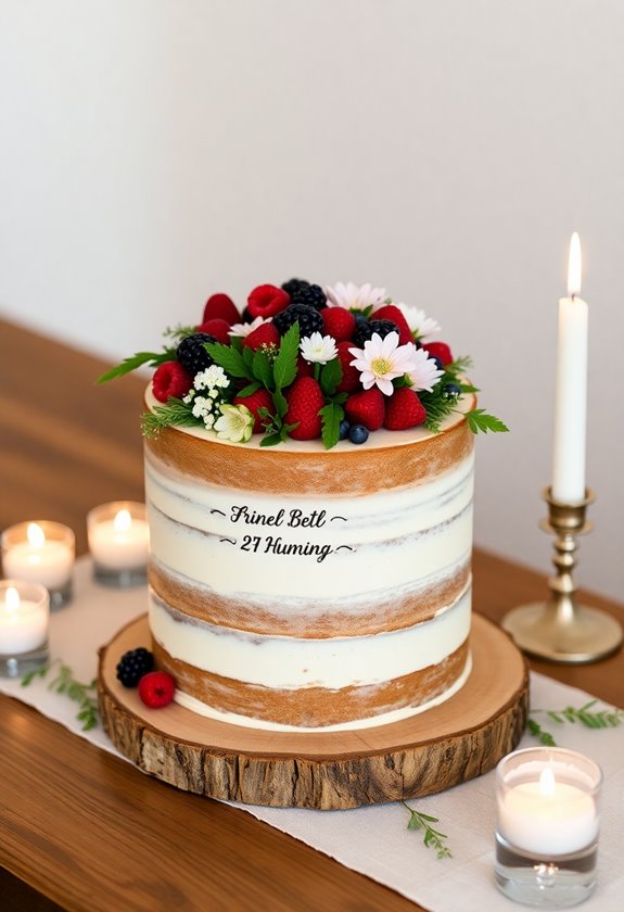 rustic fresh intimate cakes