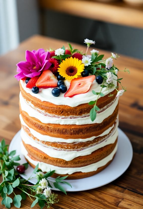 rustic naked cake delight