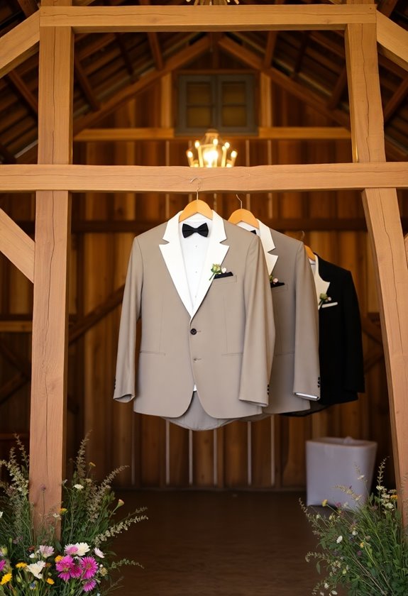 rustic vintage tuxedo charm