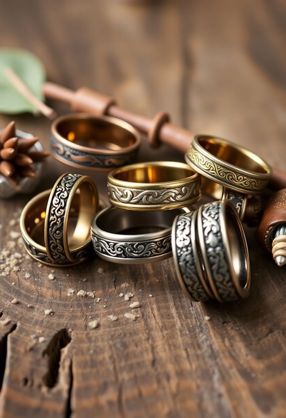rustic vintage wedding bands