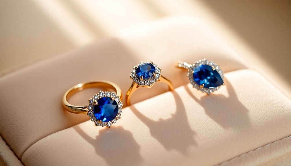 sapphire gold engagement rings