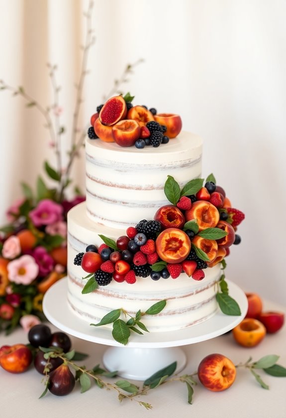 seasonal fruit wedding cakes