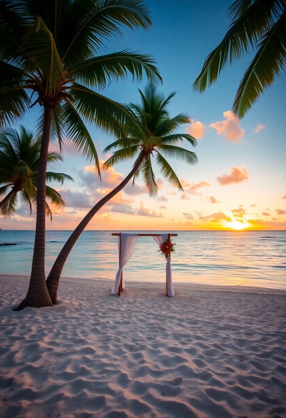 secluded beach wedding paradise