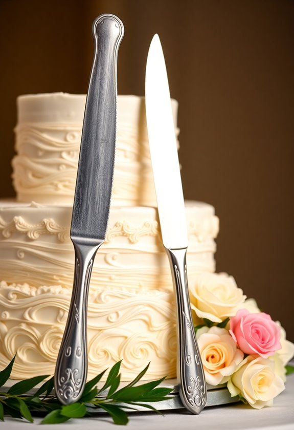 serrated knives ensure perfect slices