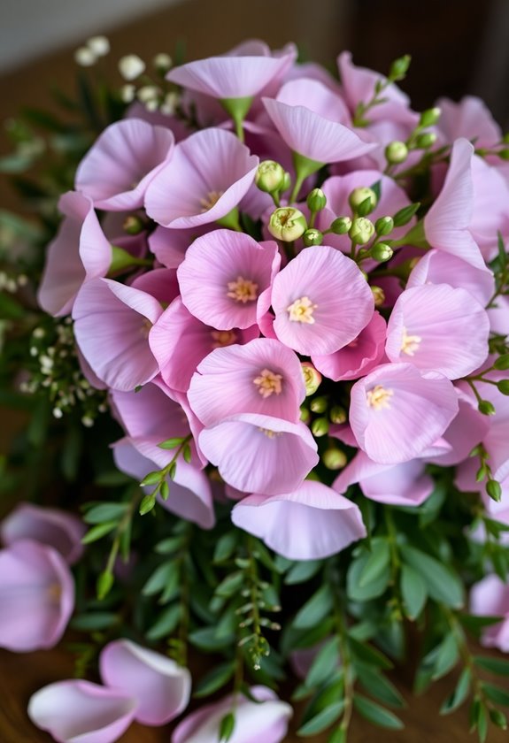 soft romantic sweet peas