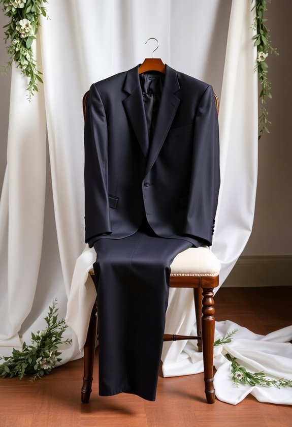 sophisticated charcoal gray tuxedos