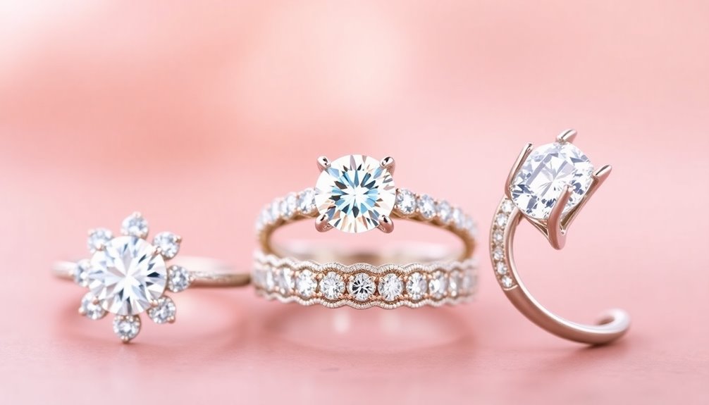 sparkling moissanite bridal sets