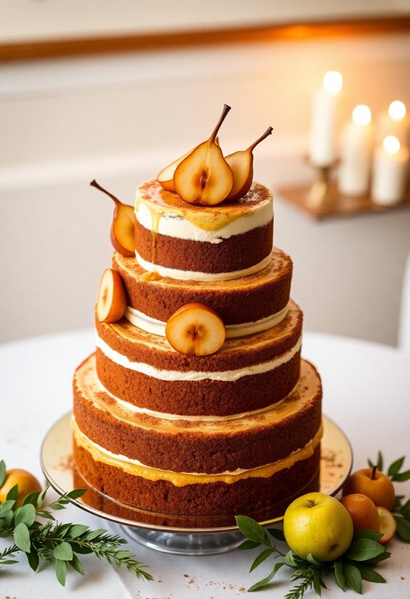 spice cake and pear pairing