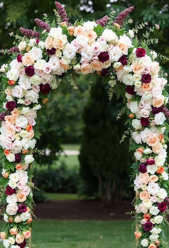 stunning seasonal floral arch