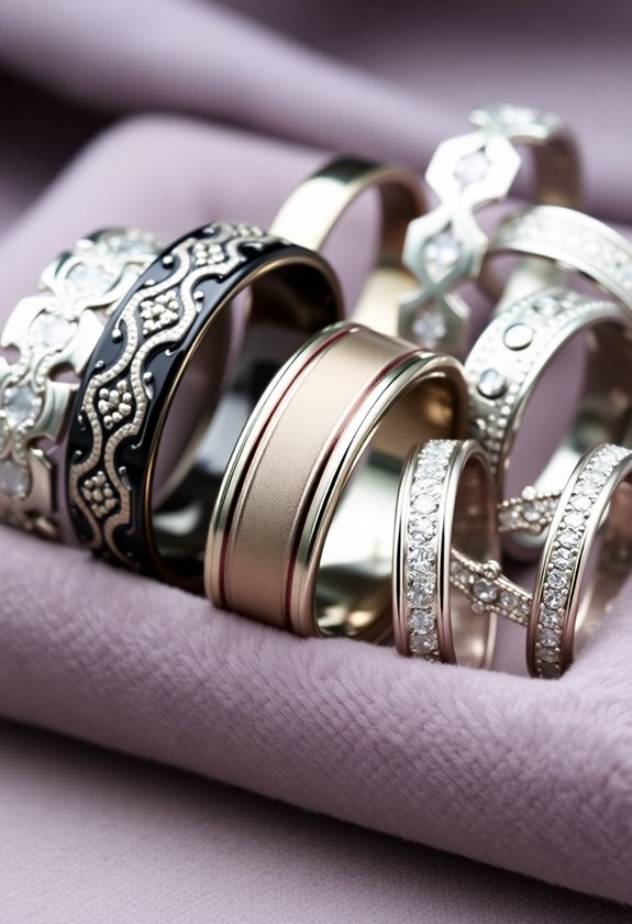 stylish durable platinum bands