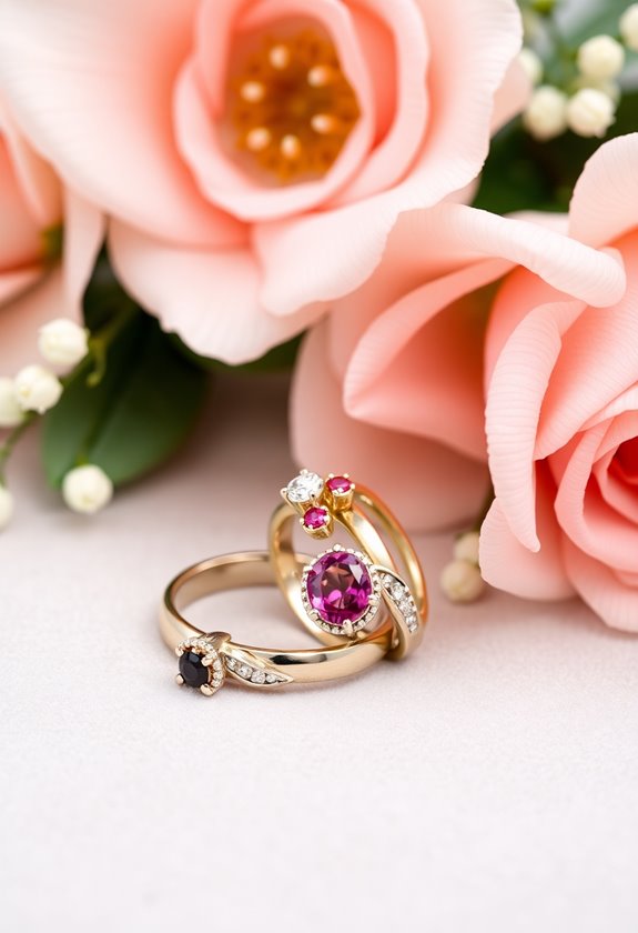 stylish gemstone wedding accents