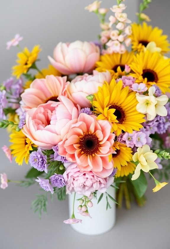 summer wedding floral colors
