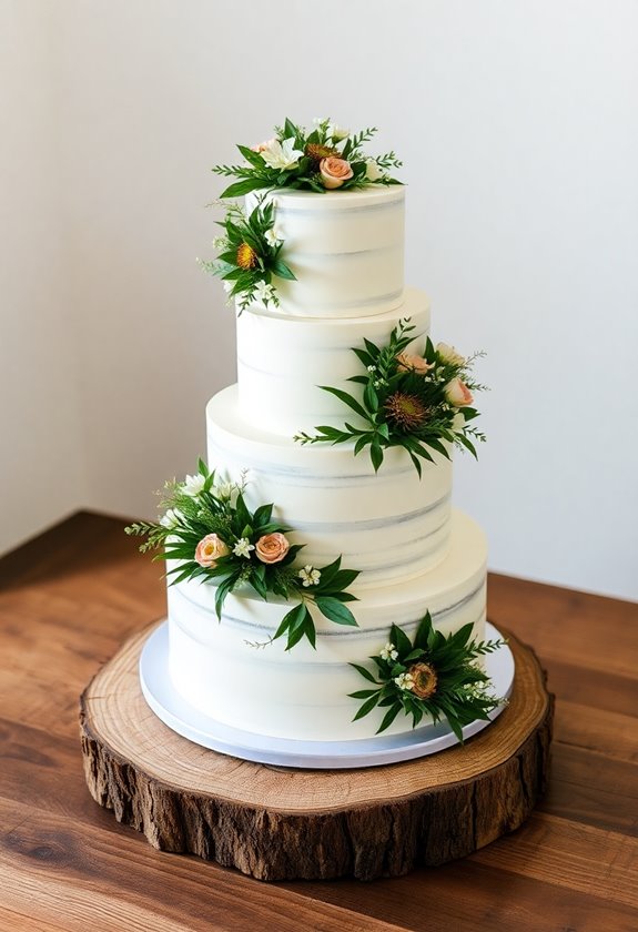 sustainable wedding cake adornments