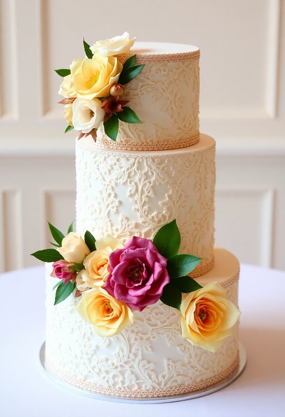 texture rich wedding cake designs