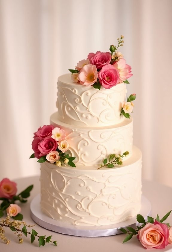 textured buttercream cake designs