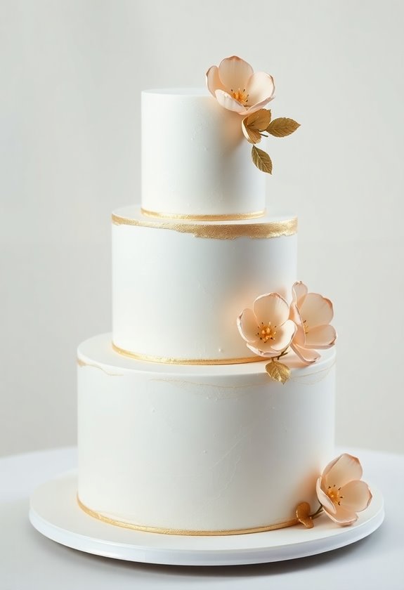 textured wedding cake finishes