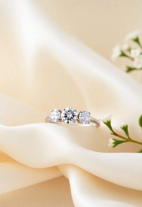 three stone ring elegance