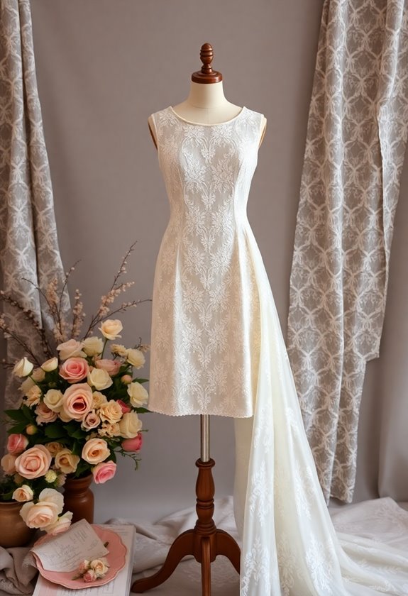 timeless a line lace gown