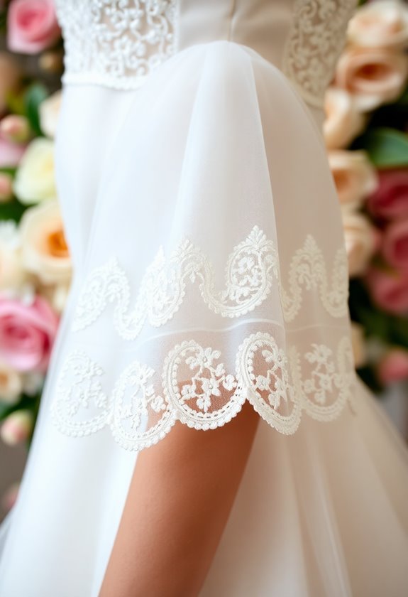 timeless elegance with cap sleeves