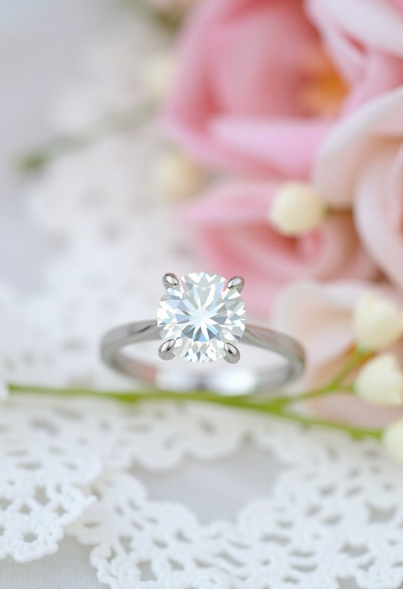 timeless four prong solitaire elegance