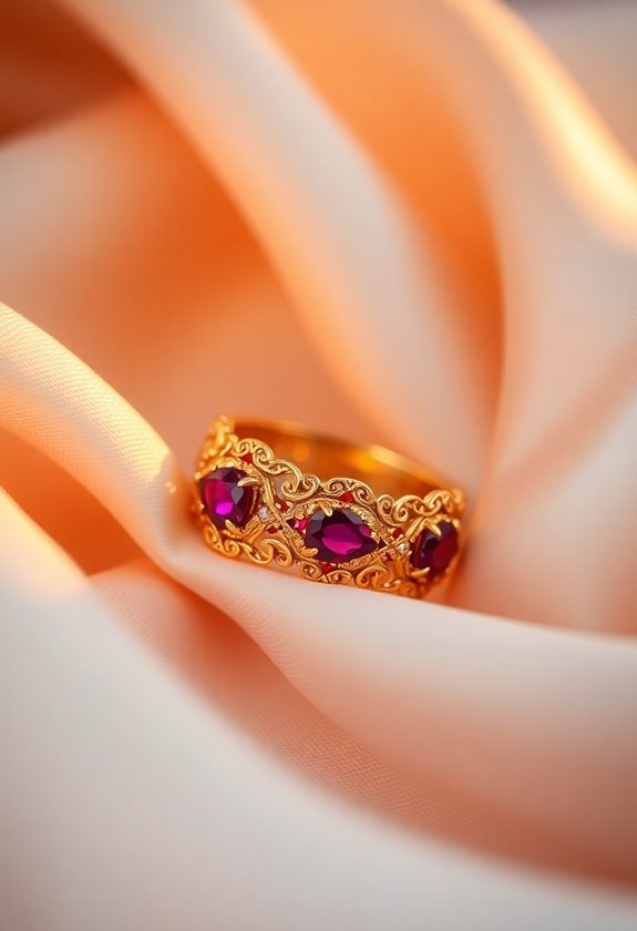 timeless ruby wedding bands