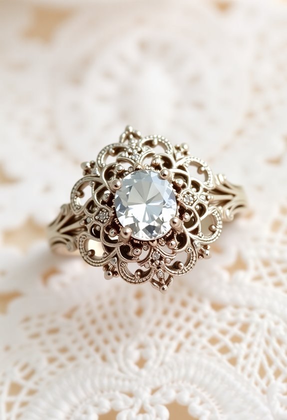 timeless vintage inspired wedding rings