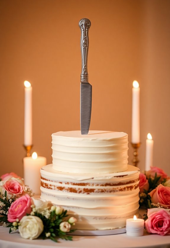 tips for cutting wedding cake