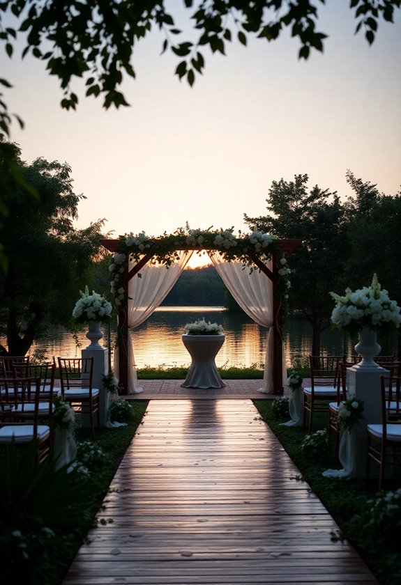 tranquil lakeside wedding venue