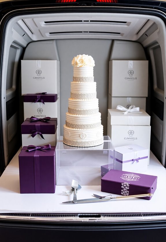 transporting and assembling cake
